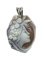 Colgante Mandile 1922 Mujer Cammei  in Plata Conchiglia 2MCICM59